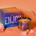 Picture of FIRESIDE WOOD & GLOW  | TALENT CANDLES Scented Candles for Home - Natural Soy Wax with 3 Wicks, ENJOY Jar Candle 32 Hours Burn Time